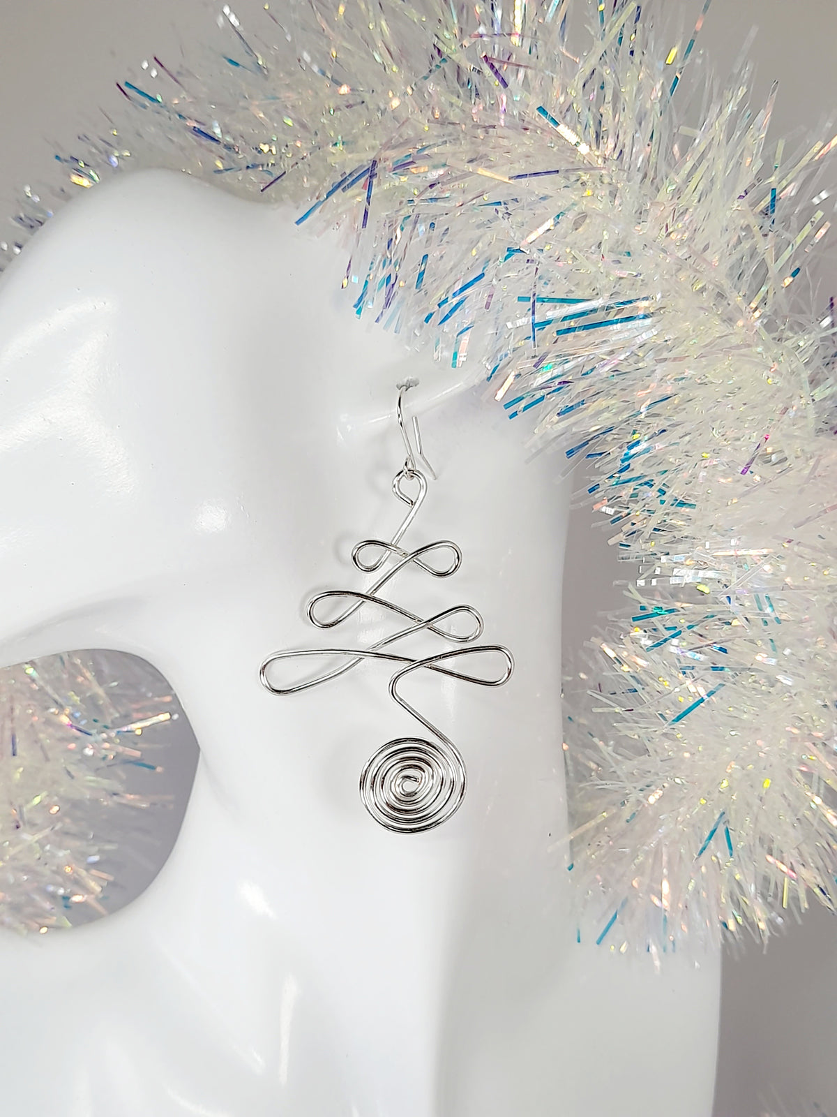Silver Wire Wrapped Christmas Tree Necklace - Just My Jewellery Shop