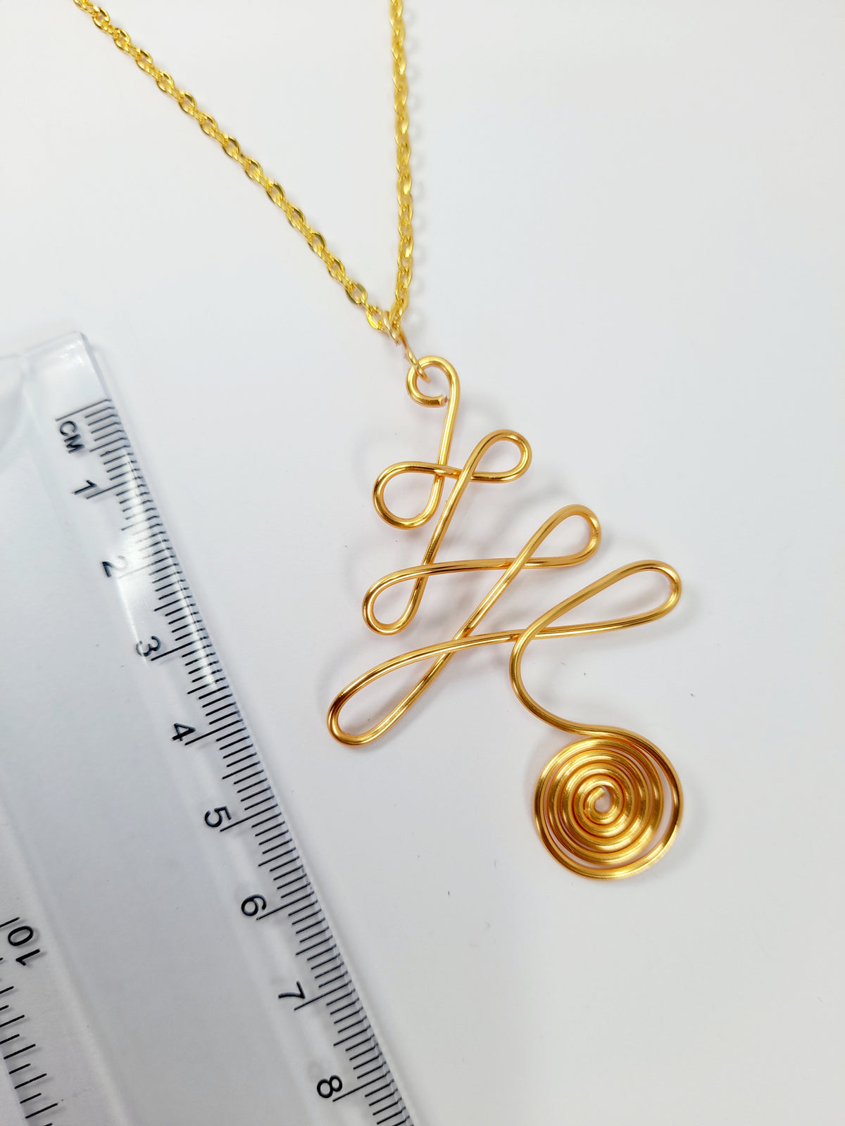 Gold Wire Wrapped Christmas Tree Jewellery Set - Just My Jewellery Shop