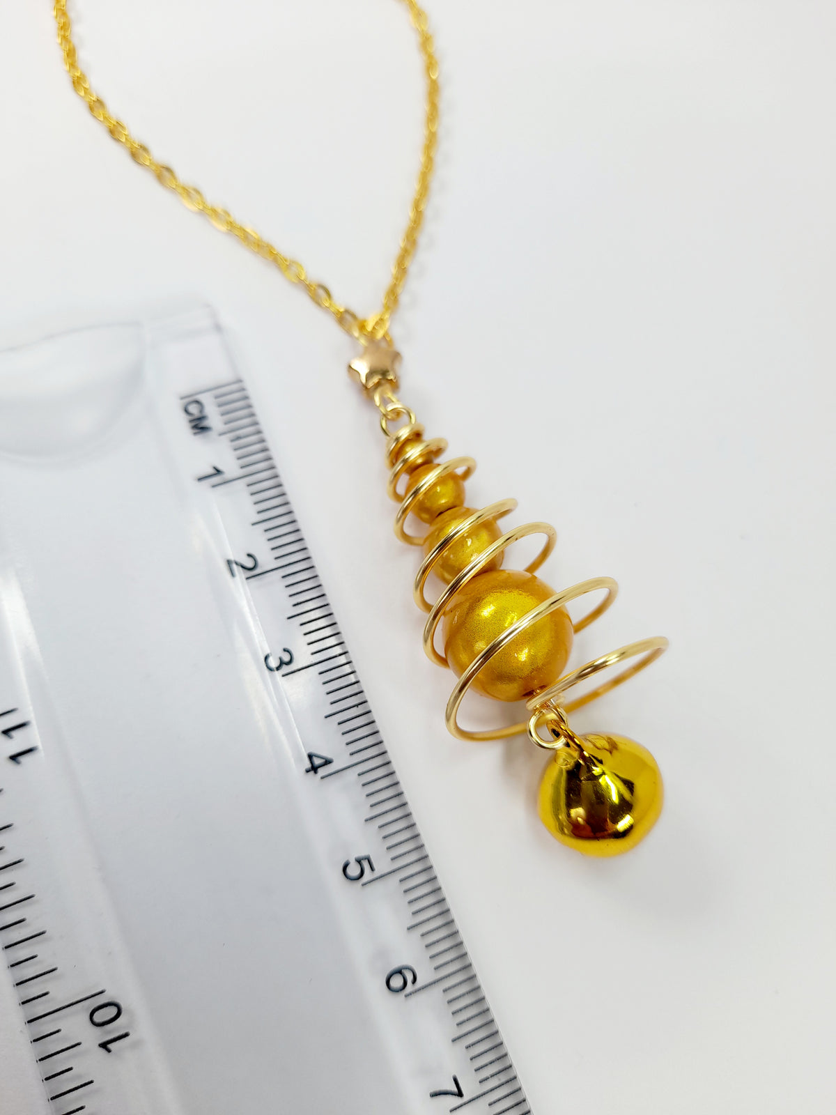 Gold Miracle Bead Christmas Tree Jewellery Set with Gold Jingle Bell - Just My Jewellery Shop