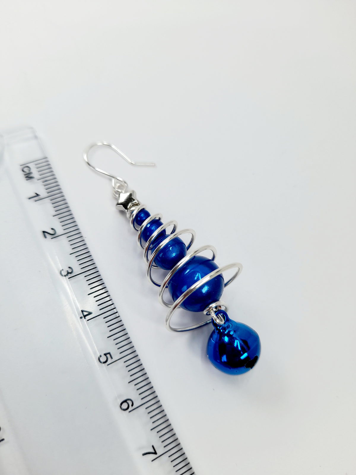 Blue Miracle Bead Christmas Tree Jewellery Set with Blue Jingle Bell - Just My Jewellery Shop