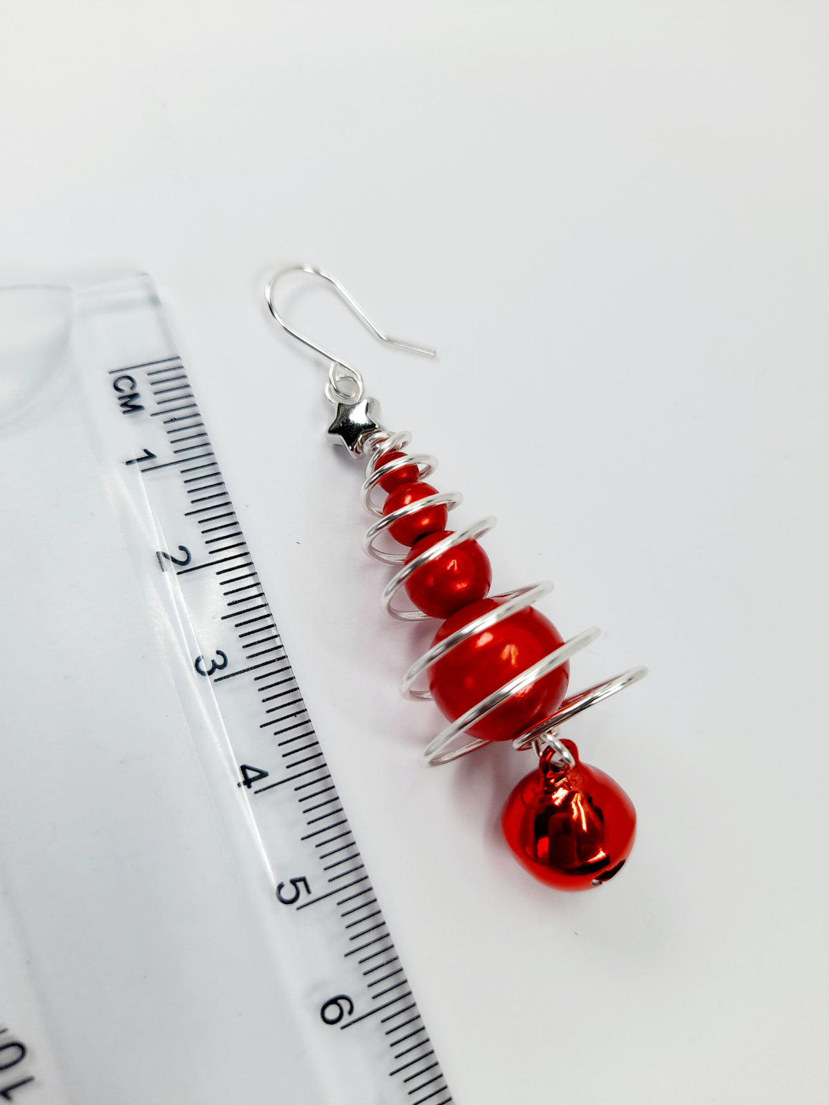 Red Miracle Bead Christmas Tree Jewellery Set with Red Jingle Bell - Just My Jewellery Shop